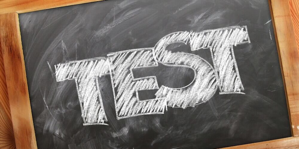 image of chalk text test