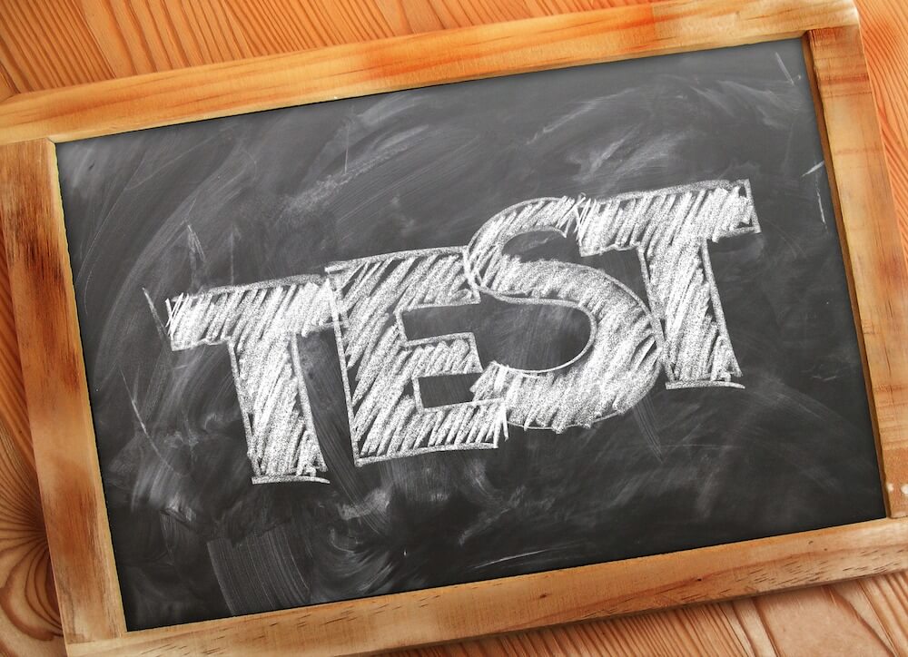 image of chalk text test