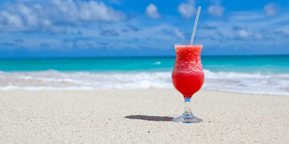 cocktail on beach