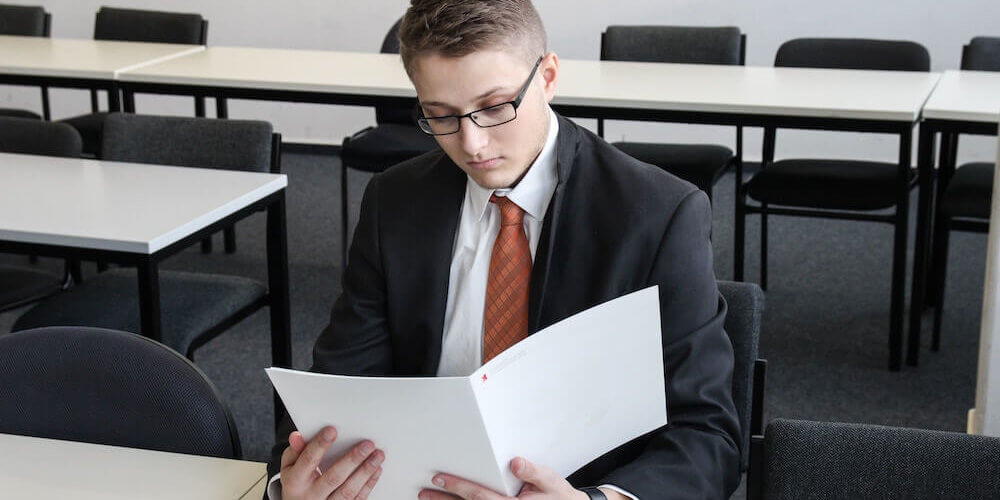 man reading image