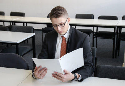 man reading image