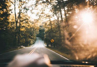 sunny landscape road image