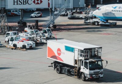 image of lorry's at airport