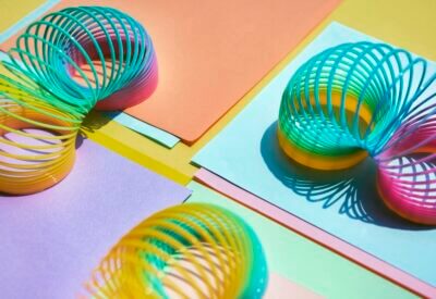 vibrant image of slinkys