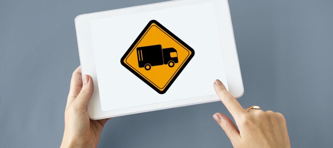 tablet with lorry image